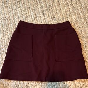 Atmosphere Red and Cream Mini A-line Skirt
